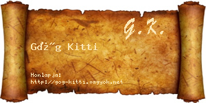 Góg Kitti névjegykártya