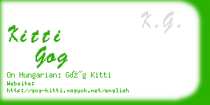 kitti gog business card