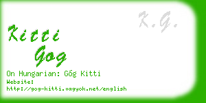kitti gog business card